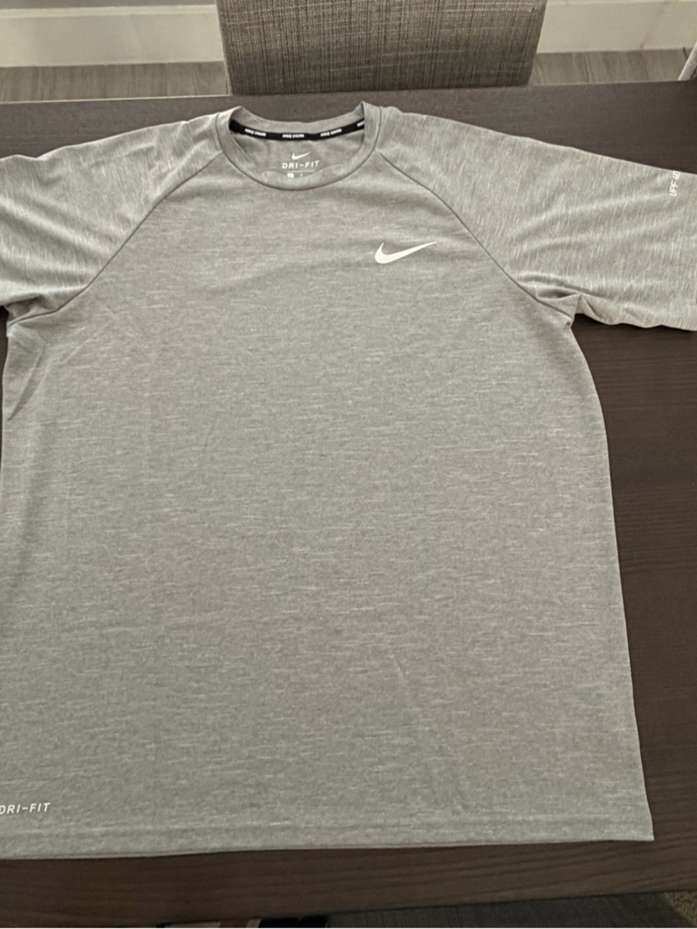 Nike Men’s Gray Dri-FIT Short Sleeve Athletic Tee